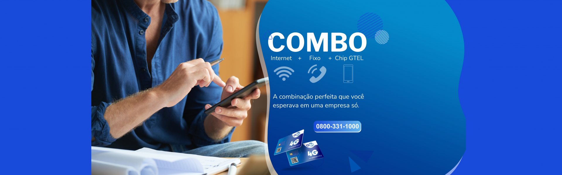 Combo Vale: Internet de Fibra Óptica + Telefone Fixo Ilimitado